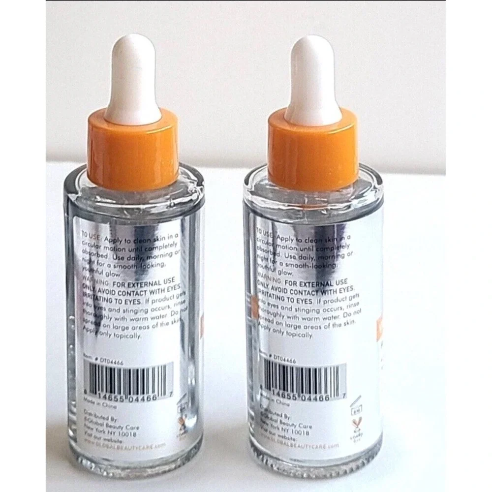 Global Beauty Care Vitamin C Facial Serum Anti-Aging Skin Repair 1.7oz 2 Pack